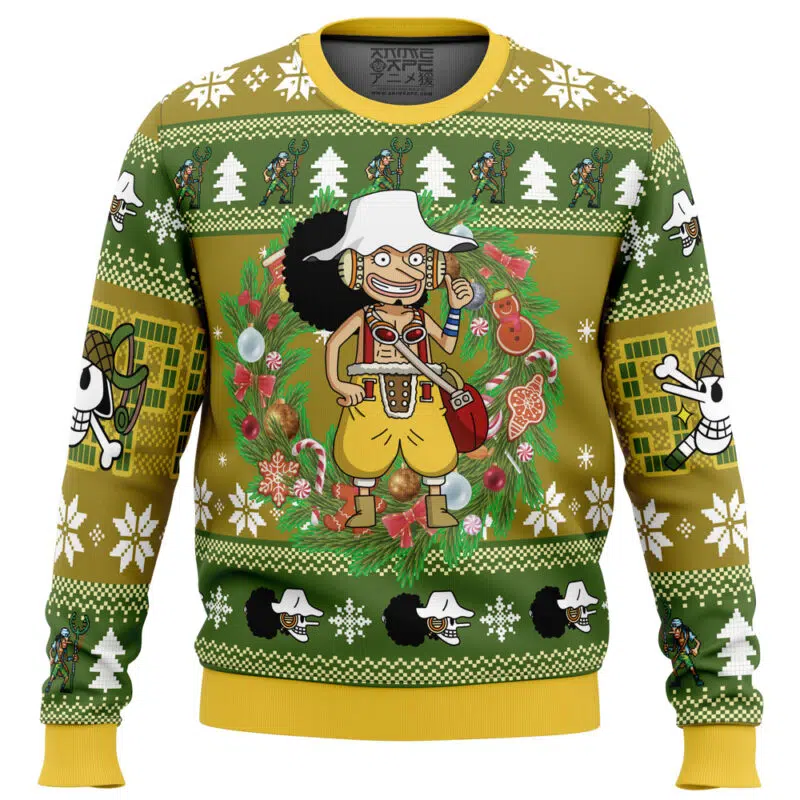 Christmas Usopp One Piece men sweatshirt FRONT mockup 800x800 1 - One Piece Store