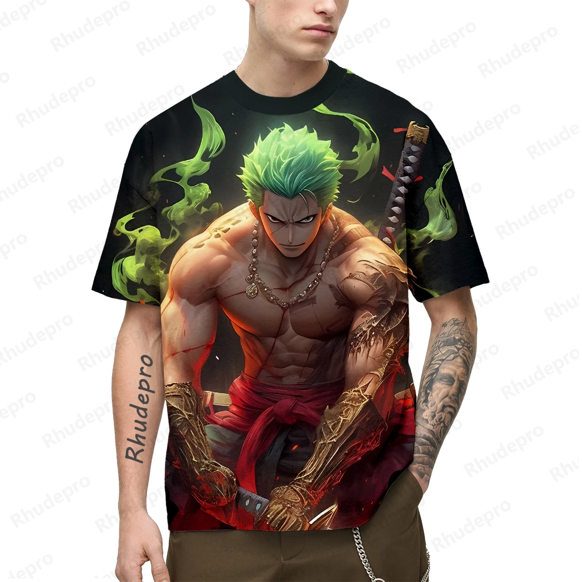 One Piece Summer Hot Japan Anime Men's 3D Printing Cosplay T-shirt Women's And Children's Street Unisex Large Top Short sleeve
