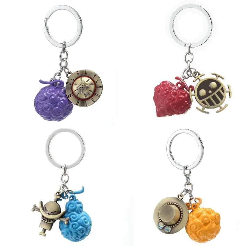 One Piece Metal Keychain Anime Decoration Charm Gifts