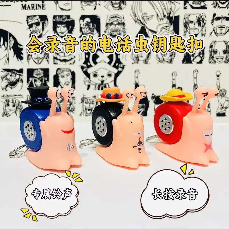 Anime One Piece Den Den Mushi Figure Button Speaker Toy